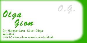 olga gion business card